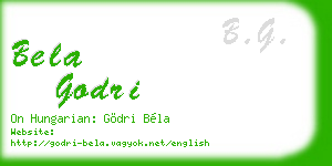 bela godri business card